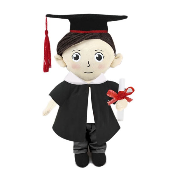 Boy Graduation Plush Doll, 10 inches