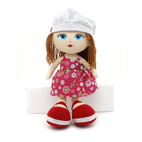 Cuddly Soft Plush Rag Doll, 12 inches