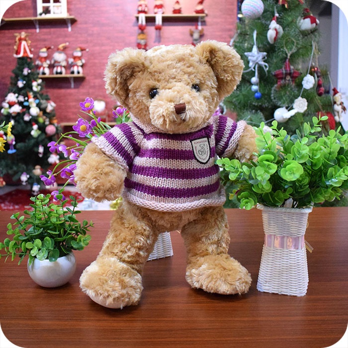 Plush Teddy Bear Stuffed Animal with Sweater, 16 inches