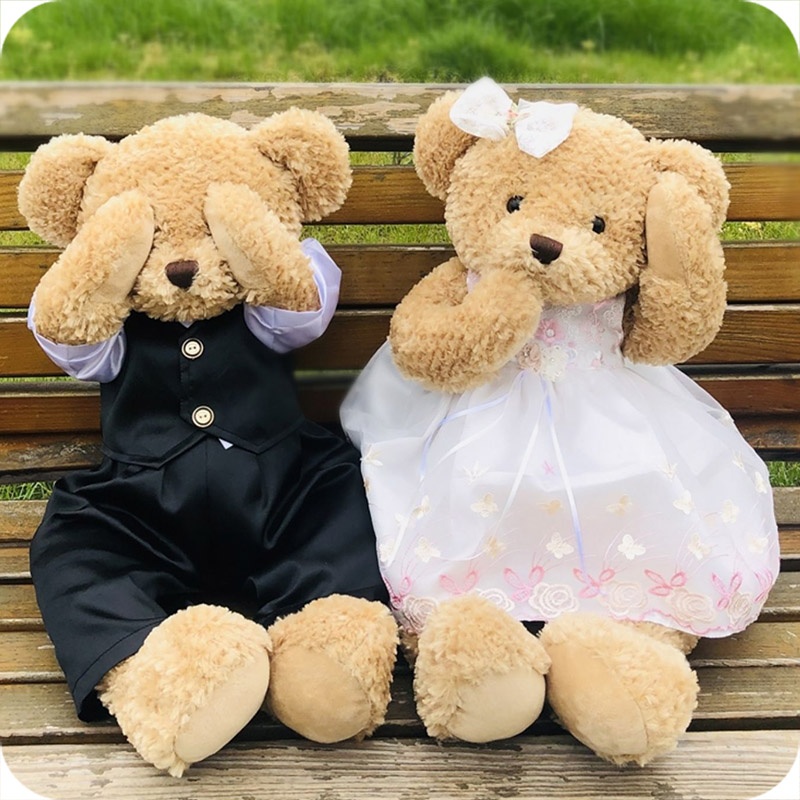 Sweet Wedding Plush Stuffed Animal Teddy Bears, 25 inch