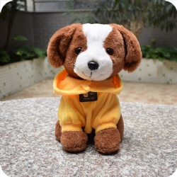 Dog Plush Toy Dog Stuffed Animal with Hoodie, 9 inches