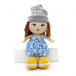 Cuddly Washable Soft Snuggle Plull Rag Doll, 12 inches