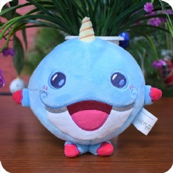 Cute Cartoon Whale Plush Toy, 6 inches