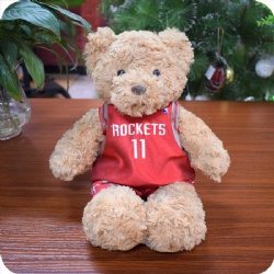 Cuddly Teddy Bear with NBA Shirt, 9 inches