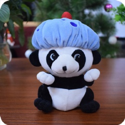 Soft Cartoon Panda Plush Toy, 6.5 inches