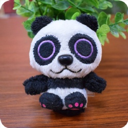 Small Panda Plush Keychain Toy, 3.5 inches