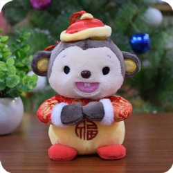 Chinese New Year Monkey Stuffed Mascot Soft Toy, 5.5 inches