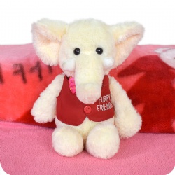 Custom Plush Elephant Toy with Shirt, 10 Inch