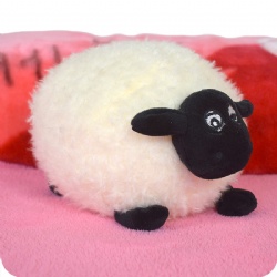 Little Cute Round Lamb Animal Plush Toy, 8 Inch