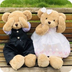 Sweet Wedding Plush Stuffed Animal Teddy Bears, 25 inch