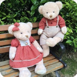 Cuddly Stuffed Animal Teddy Bears with Clothes, 25 inch