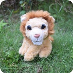 Small Lifelike Lion Stuffed Animal Toy