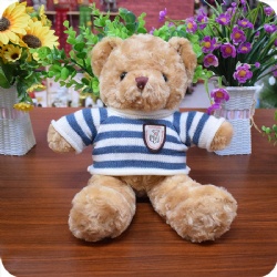 Sitting Teddy Bear Soft Toy with Sweater, 14 inches