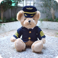 Soft Bear Captain Teddy Bear, 10 inches